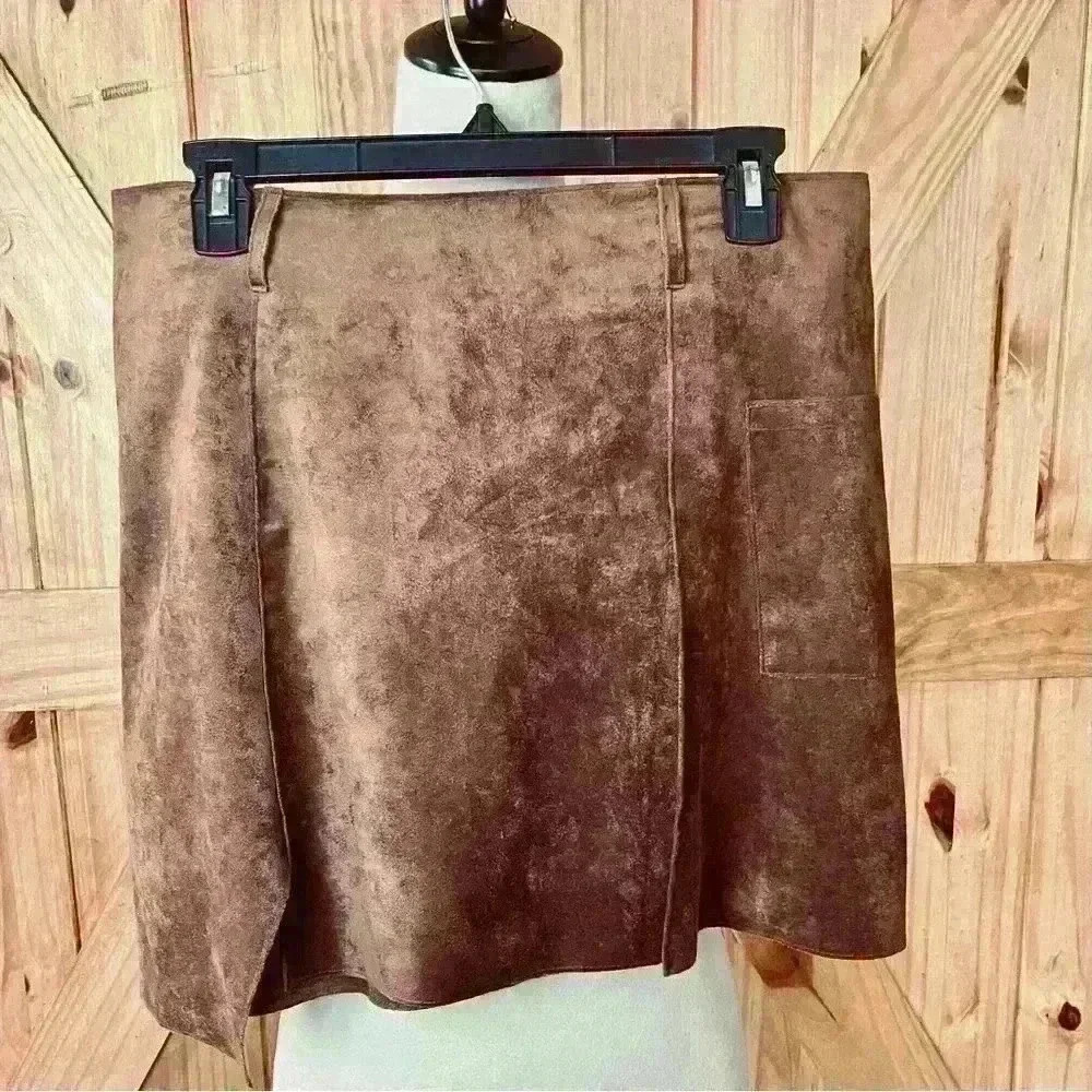 J.O.A. Brown Mini Skirt